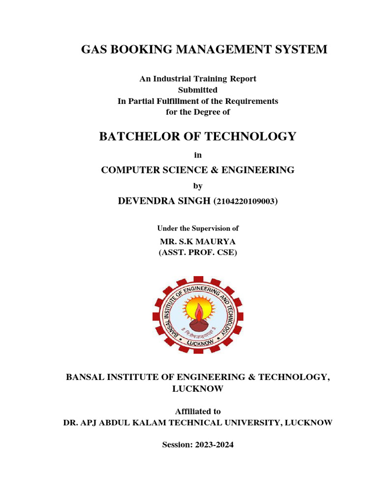Devendra Singh Report 240501 112118 | PDF | Databases | Computer Network