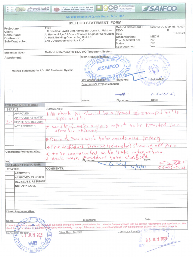 Mep-Ms-Pl-007 Mos For Rdu Ro Treatment System - C | PDF