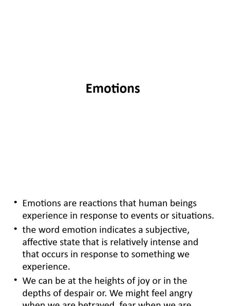 Emotions | PDF | Career & Growth | Science & Mathematics