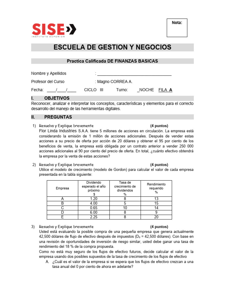 Prac calificada gestion mayo 2022 fila a descargar gratis pdf