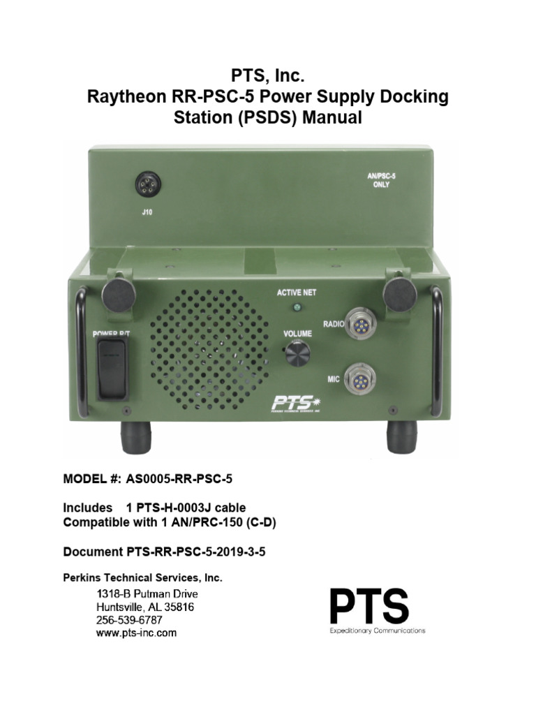 Raytheon RR-PSC-5 PSDS Manual | PDF | Loudspeaker | Alternating Current