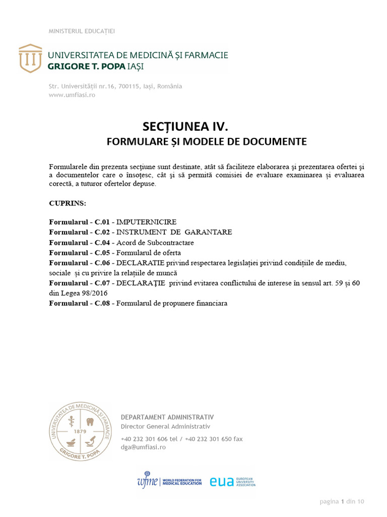 Formulare Si Modele Documente | PDF