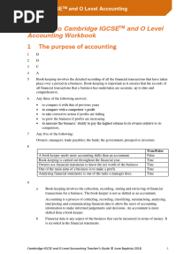 IGCSE Accounting Answers WB