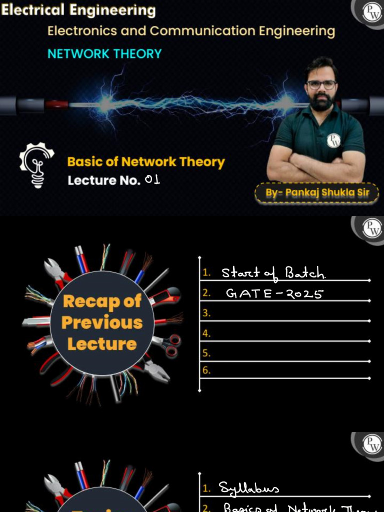 Basics Of Network Theory 01 Class Notes Pdf
