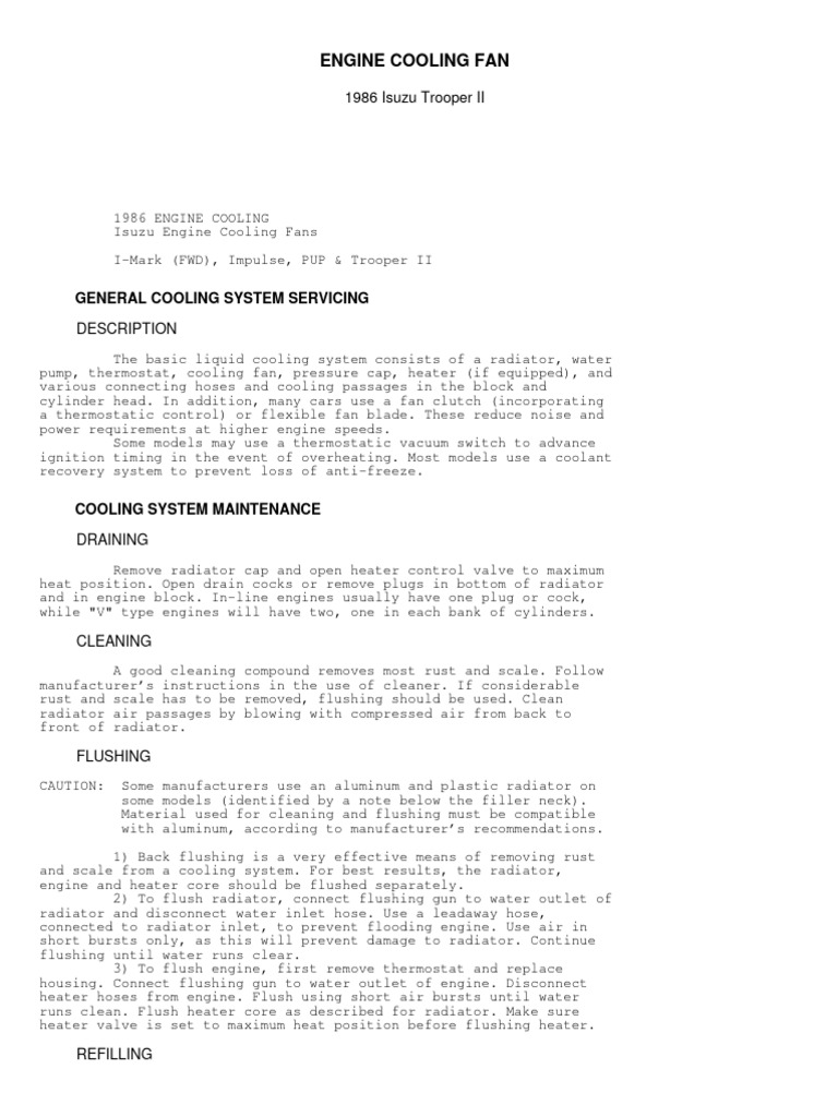 Engine Cooling Fan | PDF | Thermostat | Radiator