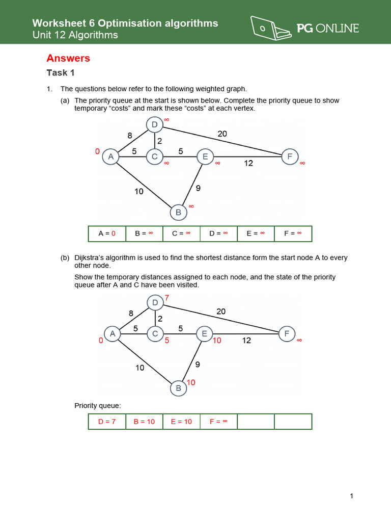 Algorithms Worksheet 6 Answers | PDF | Discrete Mathematics ...