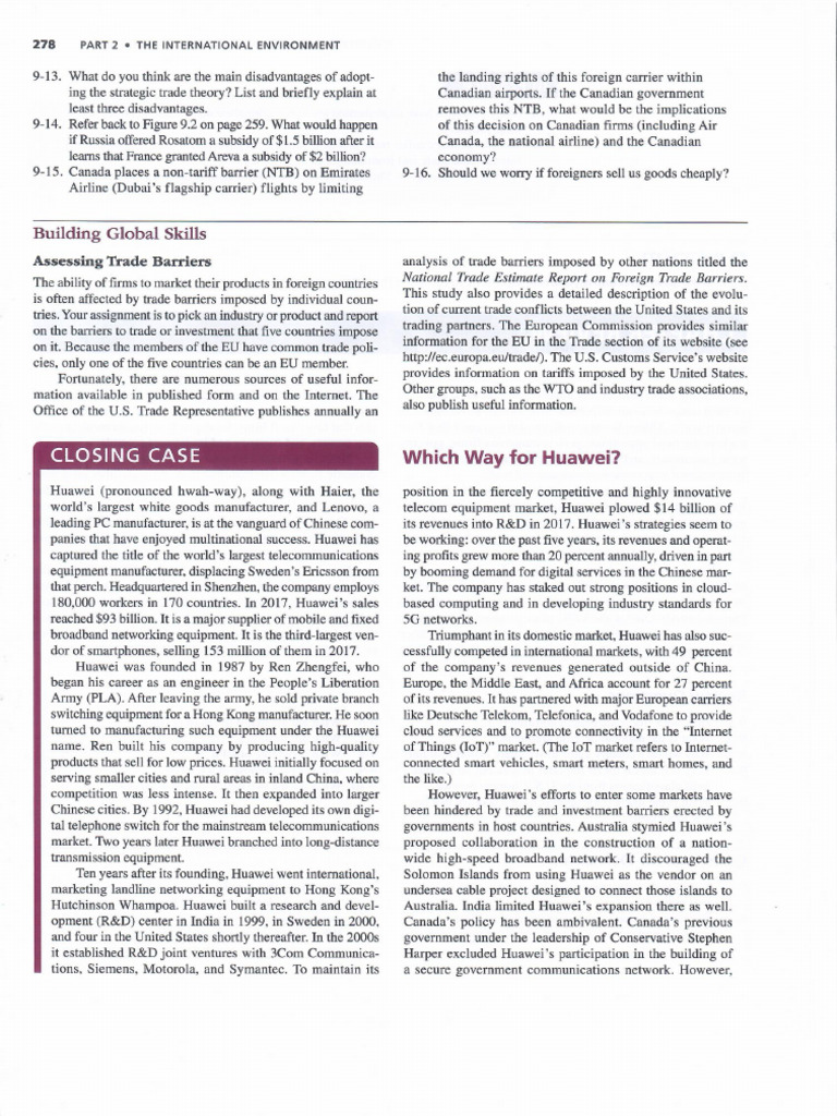 Tutorial 5 Which Way For Huawei Case Study (Page 1) | PDF