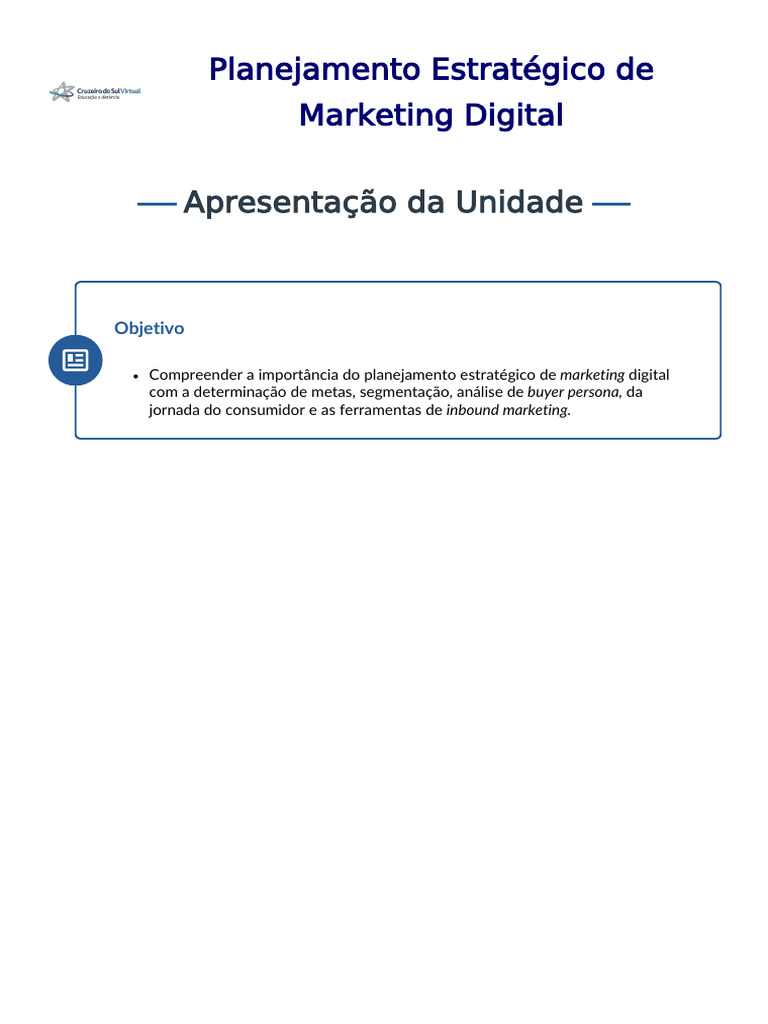 Planejamento Estratégico em Marketing Digital | PDF | Marketing ...