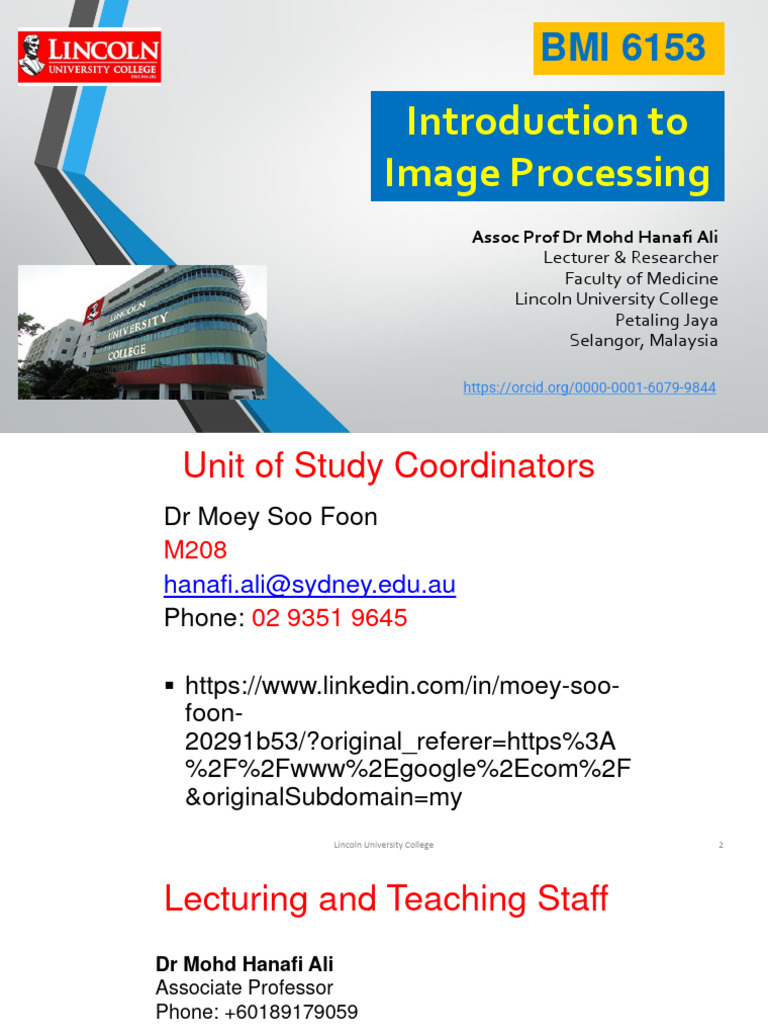 Introduction to Image Processing Course | PDF