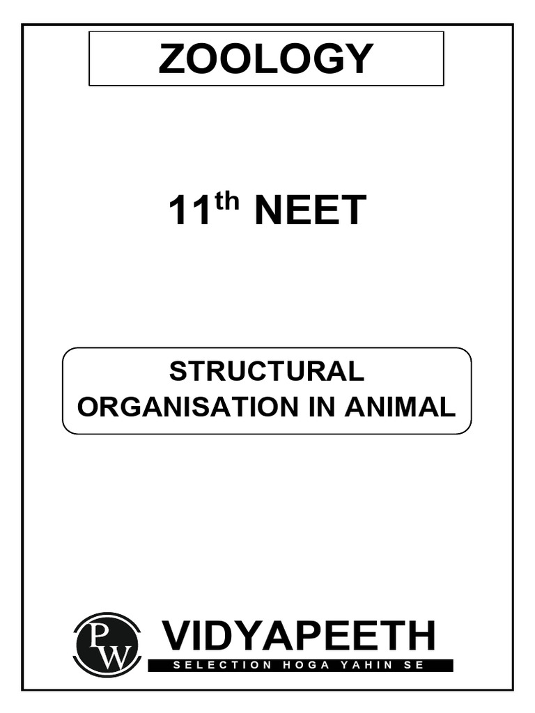 11 structural organisation in animals zoology neet dpp 1 to 8
