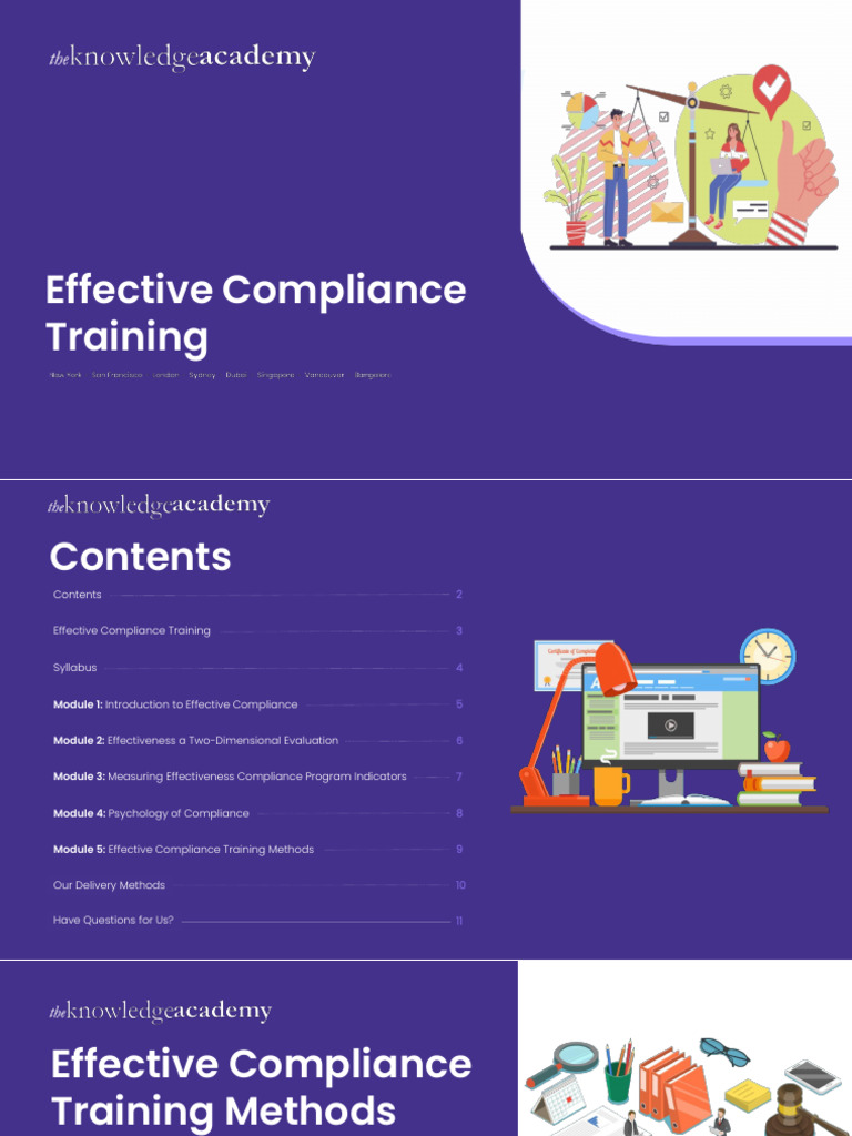 Effective Compliance Training Course | PDF | Regulatory Compliance ...
