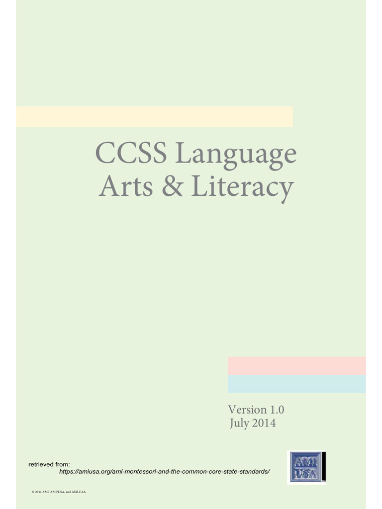 Elementary CCSS Language Arts Literacy July2014 | PDF | Verb ...