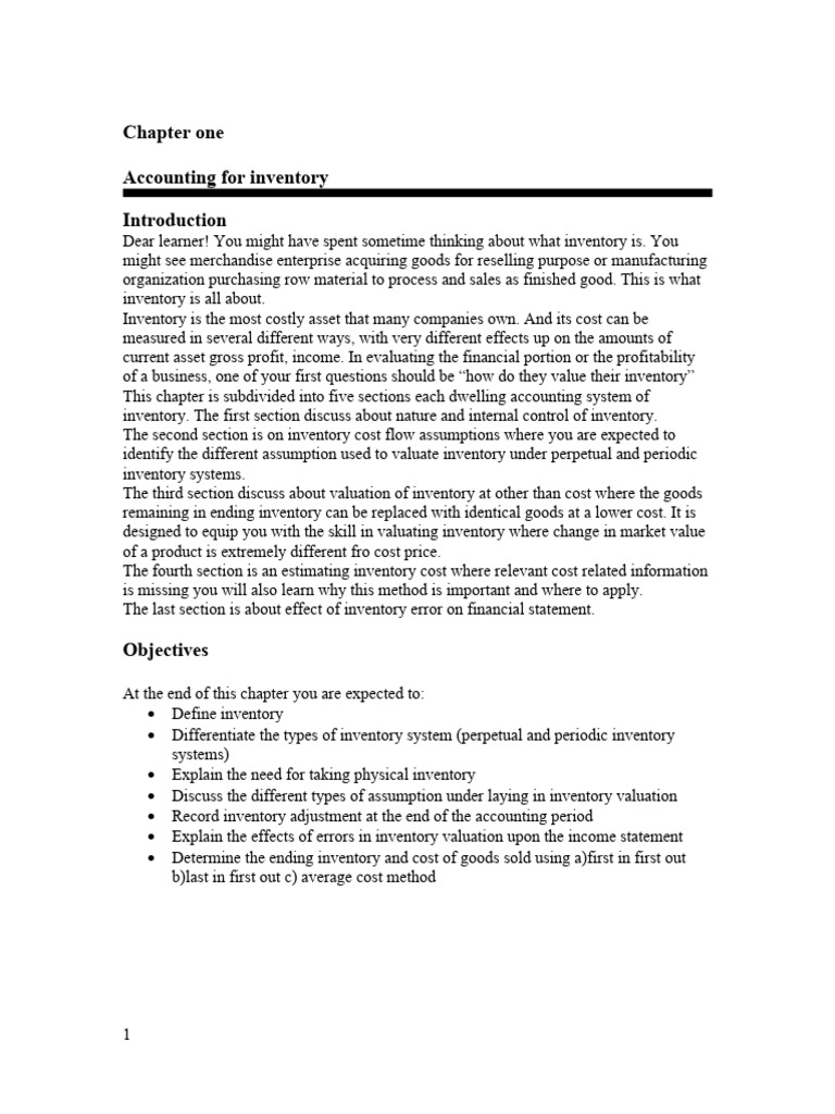 Chapter 1 3 download free pdf inventory cost of goods sold