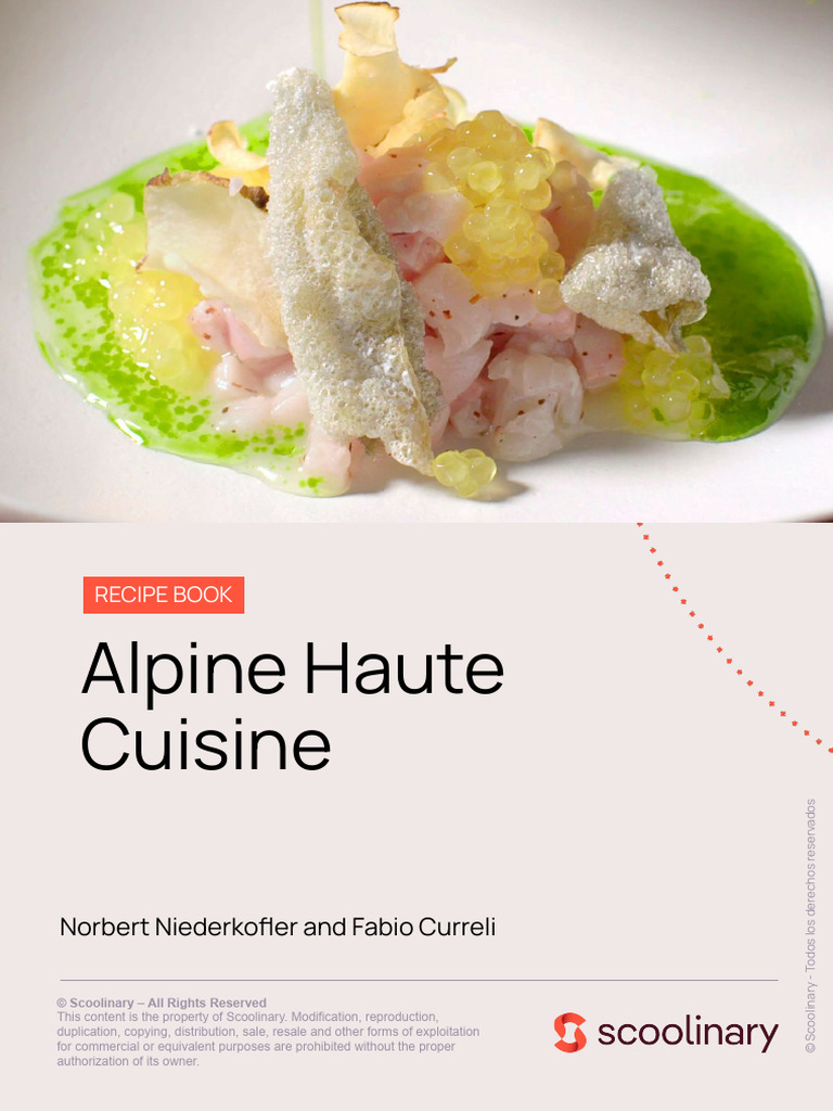 Alpine Haute Cuisine Recipes Guide | PDF | French Fries | Soup