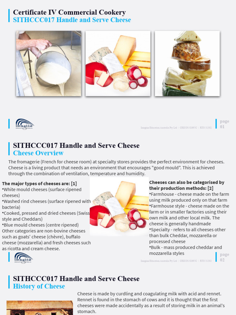Cheese Handling and Serving Guide | PDF | Cheese | Cheesemaking