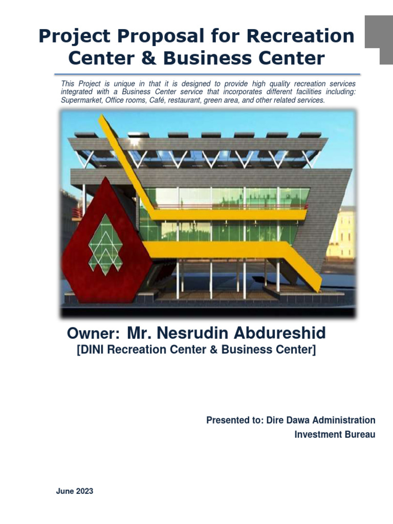 Recreation Center Business Proposal | PDF | Expense | Internal Rate Of ...