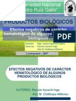 Presentacion: Efectos negativos de carácter hematológico de algunos productos biológicos (Trombocitopenia)