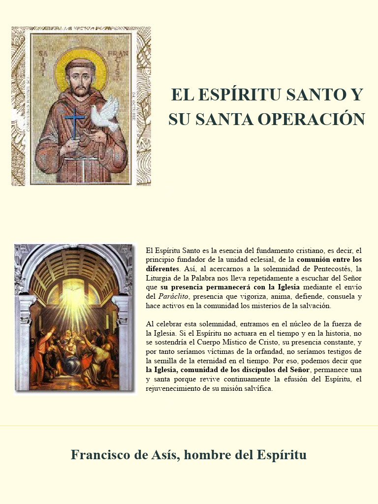 El Espíritu Santo en el Carisma Franciscano | PDF | espíritu Santo ...