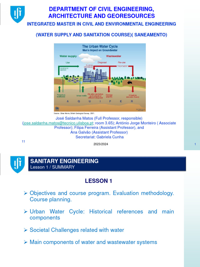 Sanitary Engineering Course Overview | PDF | Sewage Treatment | Sanitation