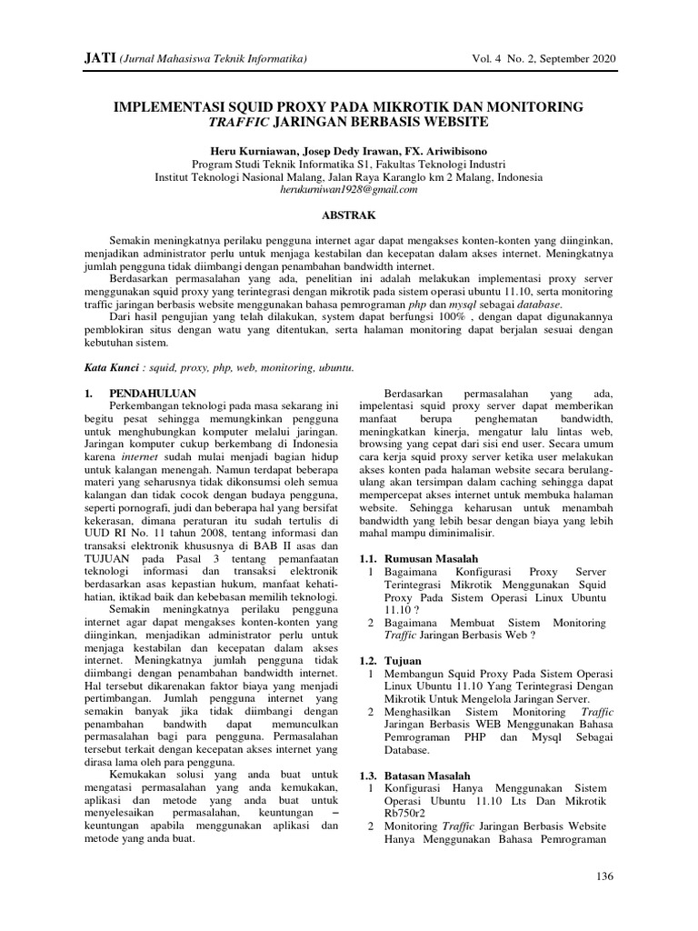 Implementasi Squid Proxy di Mikrotik | PDF | Bisnis