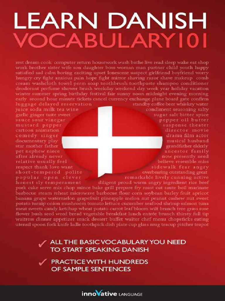 Learn Danish Language Innovative PDF Vocabulary Fruit