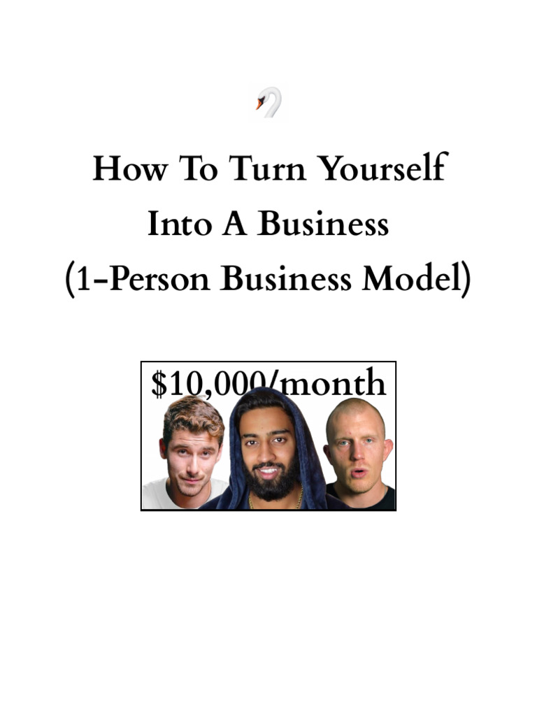 Build a 1-Person Business Model | PDF | Brand | You Tube