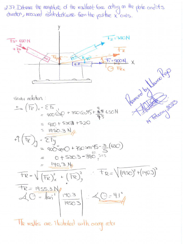 Hibbeler - Engineering Mechanics Statics - Chapter - 2 - P2.37 | PDF