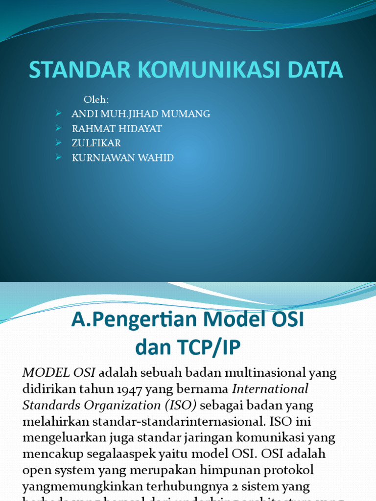 Standar Komunikasi Data | PDF