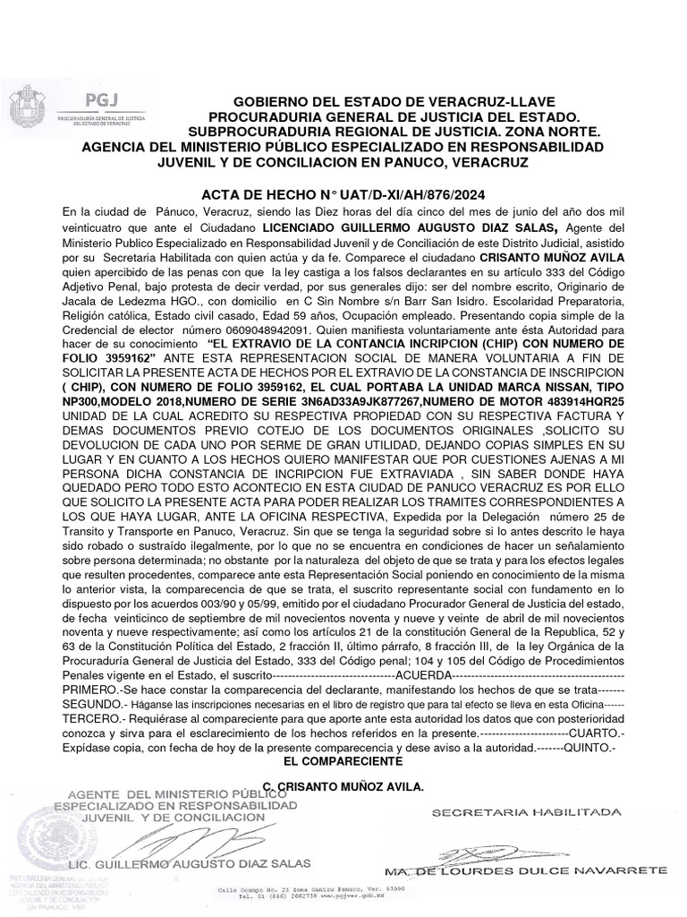 ACTA DDDD | PDF | Gobierno