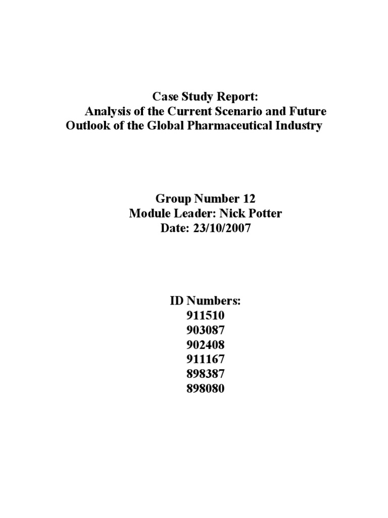 Global Pharmaceutical Industry Analysis | PDF | Pharmaceutical Drug ...