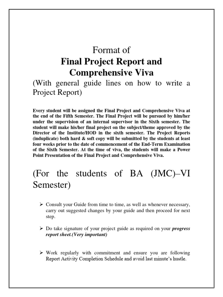 Final Project Report 0 Comprehensive Viva Format-352 | PDF