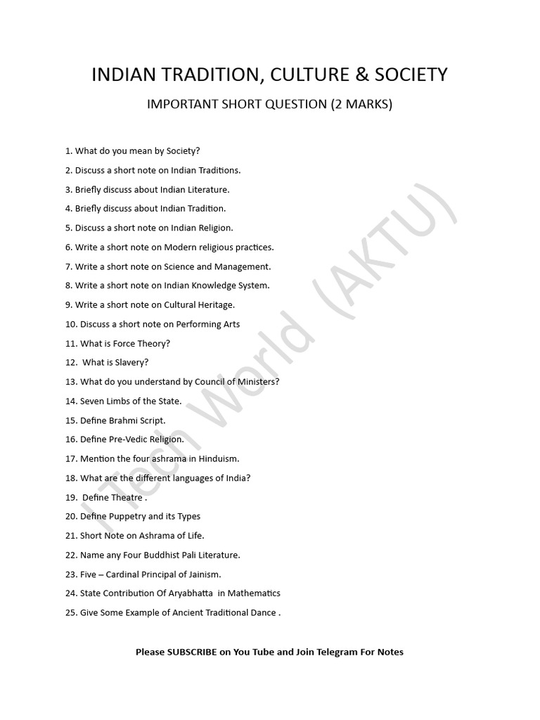 Indian Traditions and Cultural Insights | PDF | Social Science