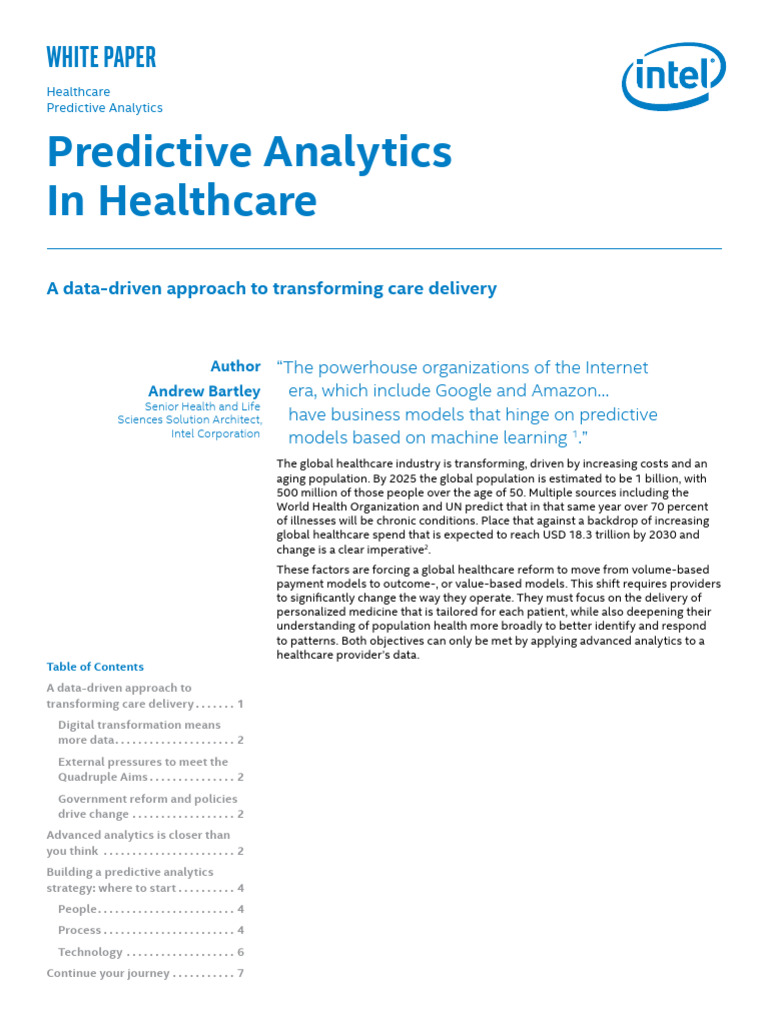 Transforming Healthcare with Predictive Analytics | PDF | Analytics ...