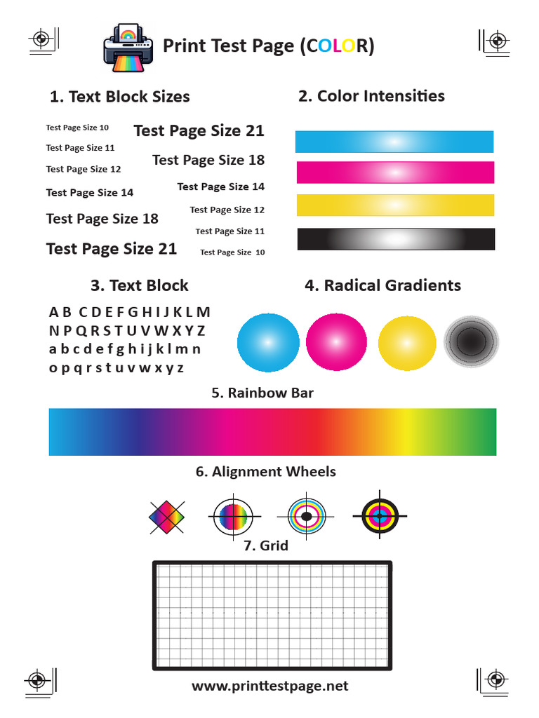 Color Print Test Page Guide | PDF