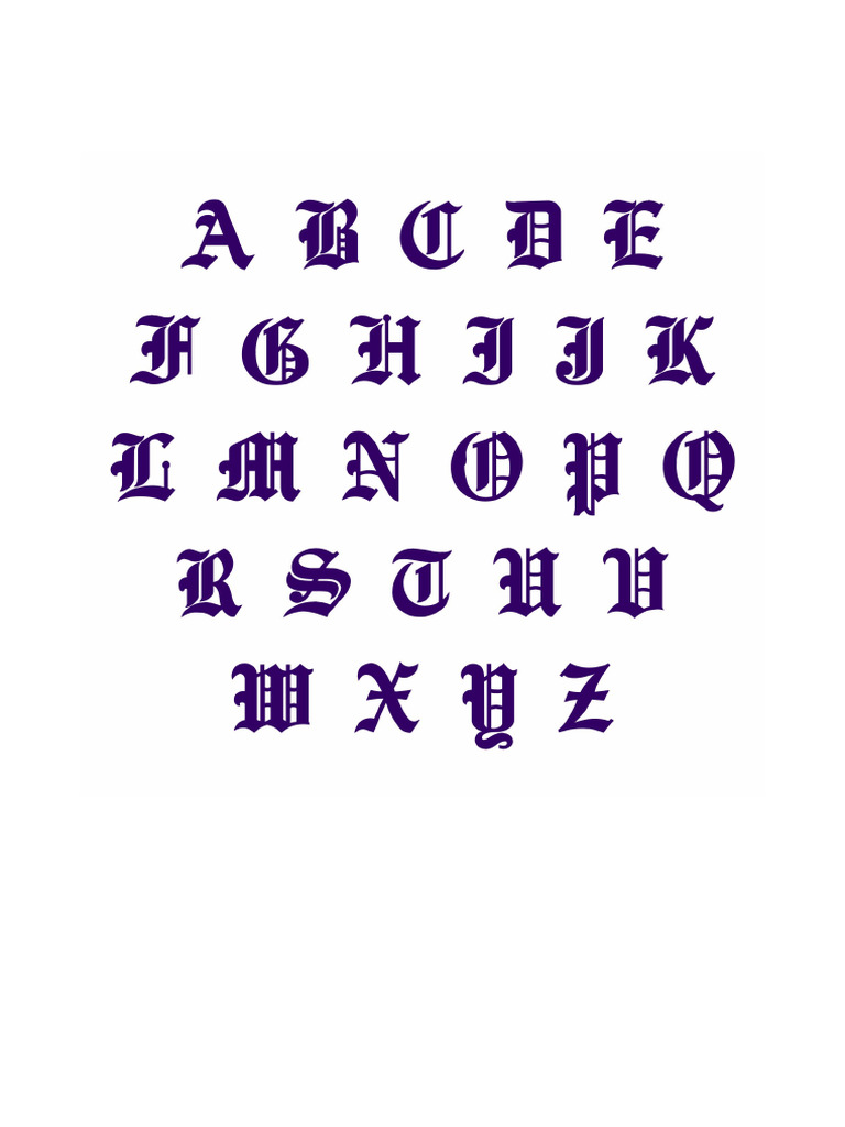 Printablee.com Printable Old English Letters Alphabet 366104.Jpg | PDF
