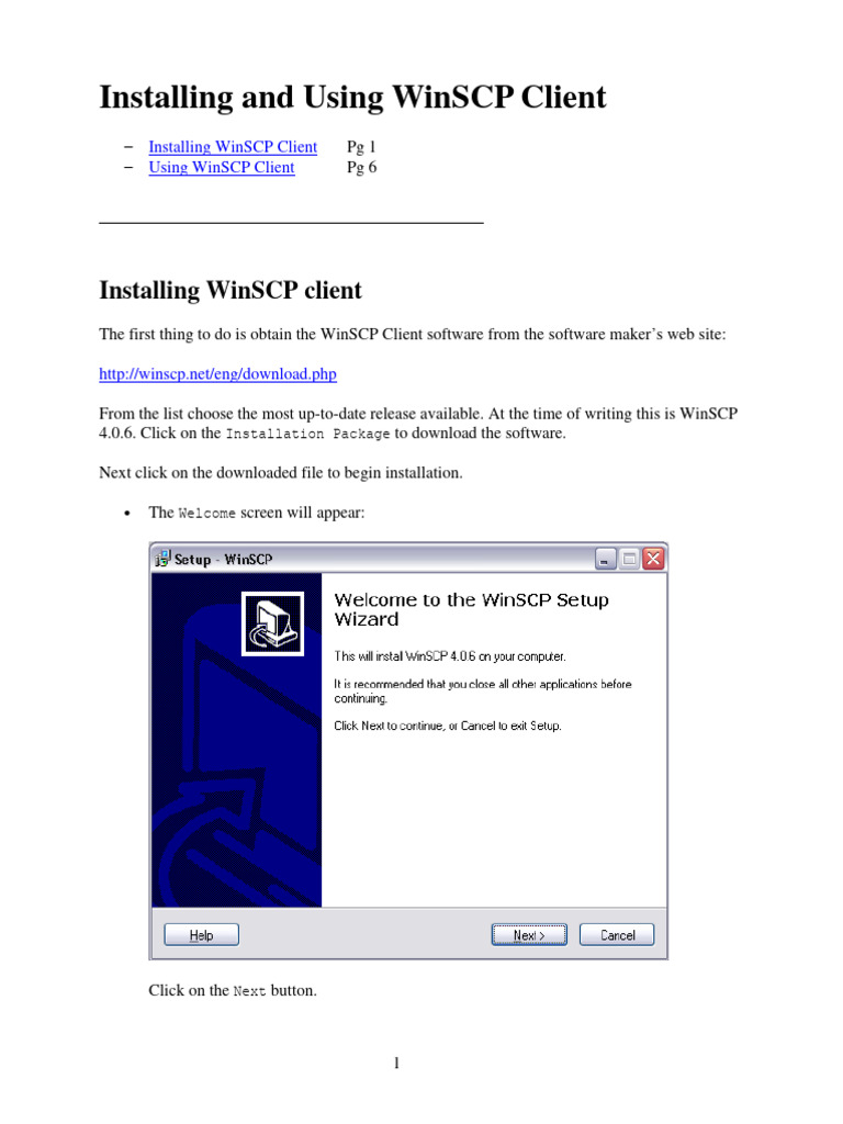 Install and Use WinSCP Client Guide | PDF | File Transfer Protocol ...