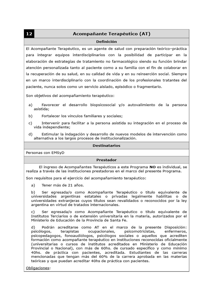 12-Acompañante-Terapéutico-AP | Descargar gratis PDF | Terapia | Enfermería