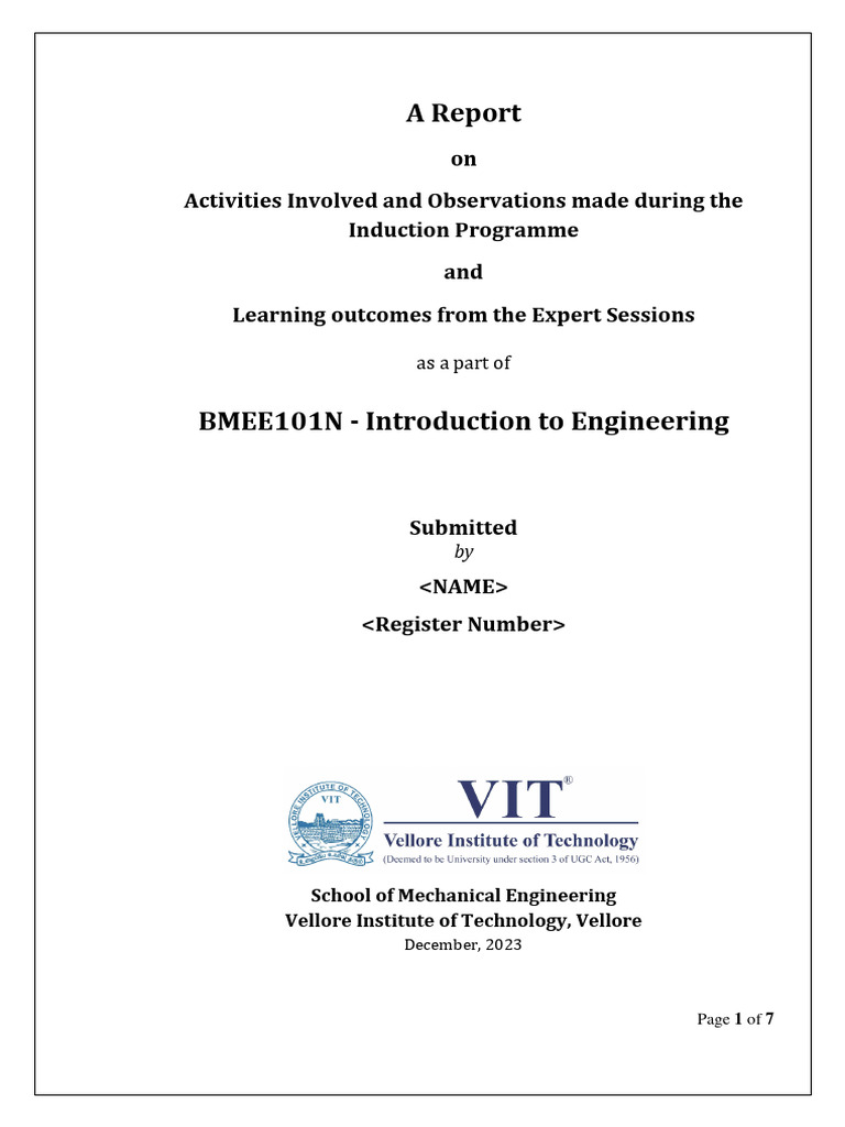 Introduction To Engineering Report Format | PDF | Engineering