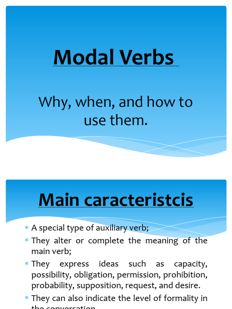 Understanding Modal Verbs in English | PDF | Morphology | Linguistic ...