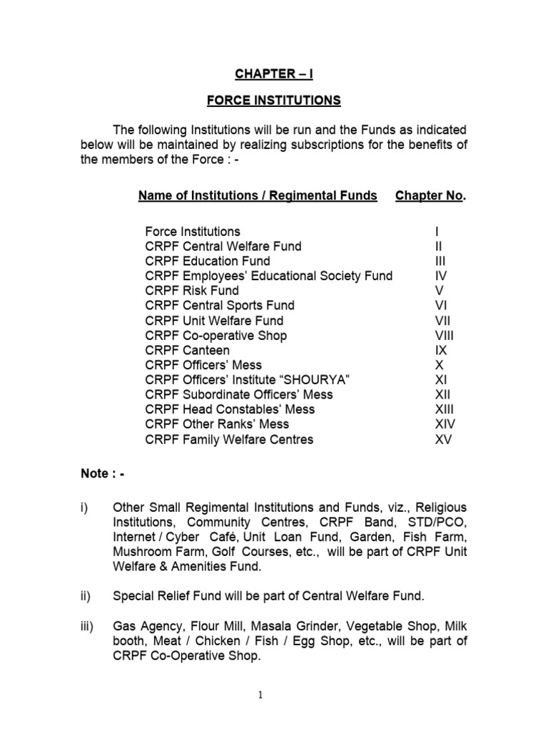 CRPF Welfare Fund Management Manual | PDF | Loans | Welfare