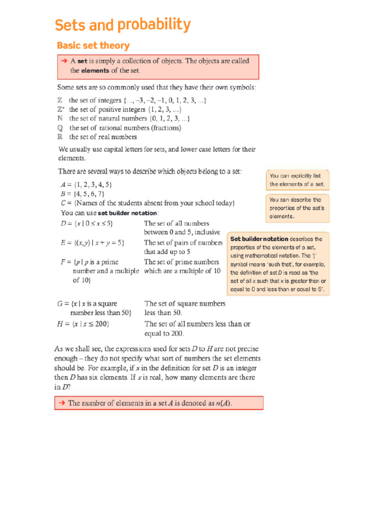 Sets and Probability | PDF