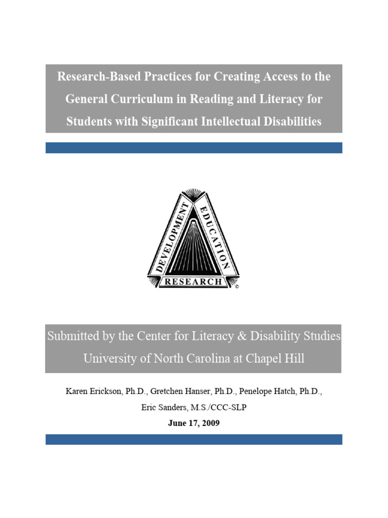 Literacy Strategies for Students with Disabilities | PDF | Intellectual ...