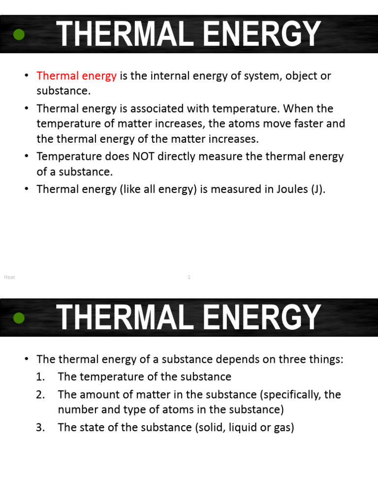 Understanding Thermal Energy and Heat | PDF | Electromagnetic Radiation ...