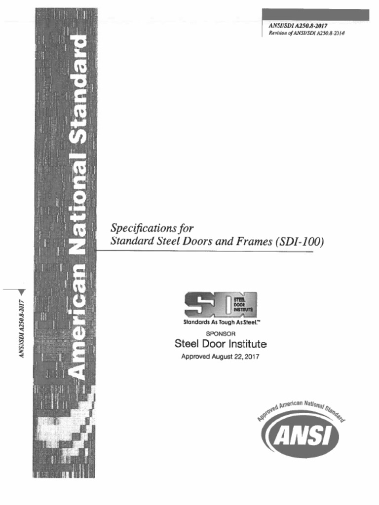ANSI-SDI A250.8 2017 Spotwelding | PDF