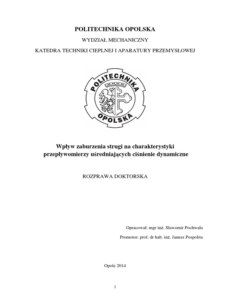 Rozprawa Doktorska S Pochwa A 1 Popr | PDF
