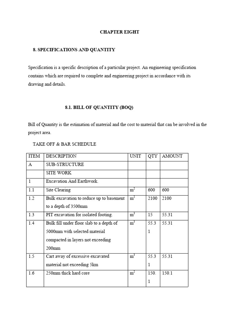 Quantity Word Final | PDF | Concrete | Reinforced Concrete