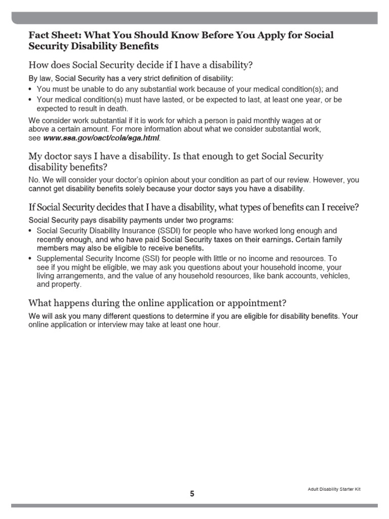 Ssdi Disability Starter Kit