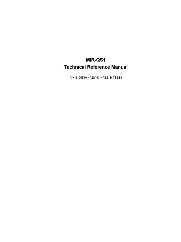 R03 MIR QS1 Technical Reference Manual | PDF | Fire Sprinkler System ...