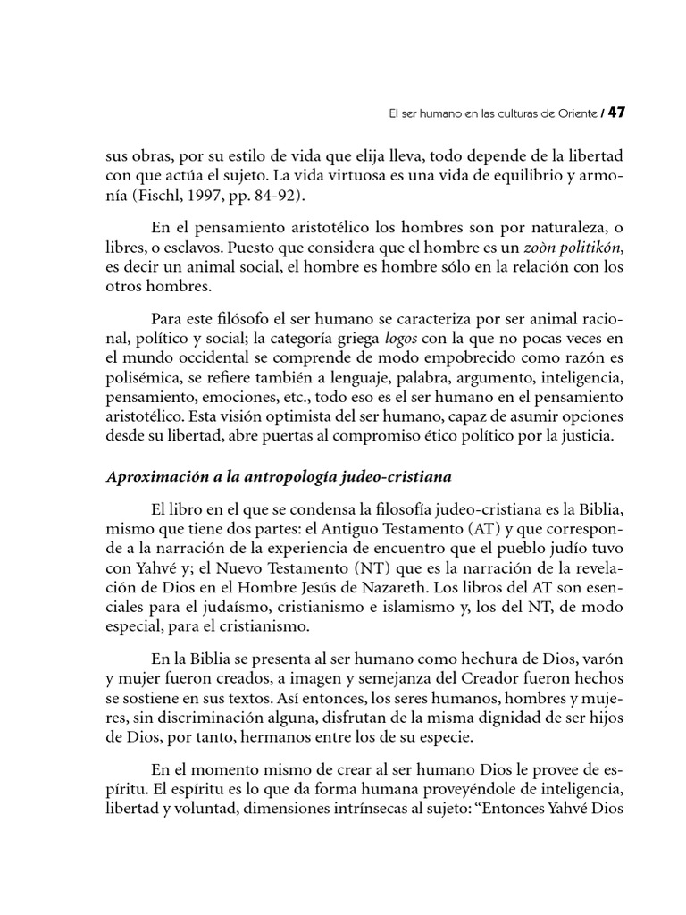 Antropología del ser humano en Oriente | PDF | Tomás de Aquino | Razón