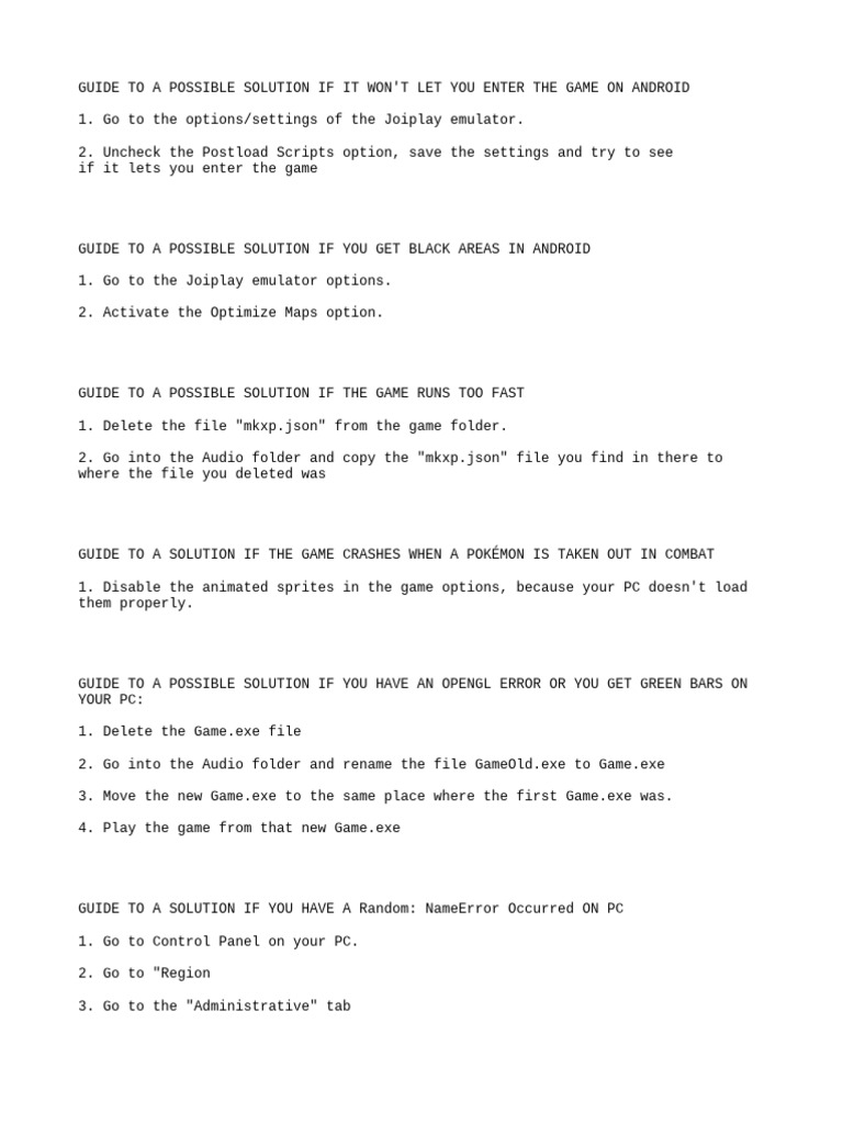 1 you have an issue read this si tienes problemas para jugar lee esto